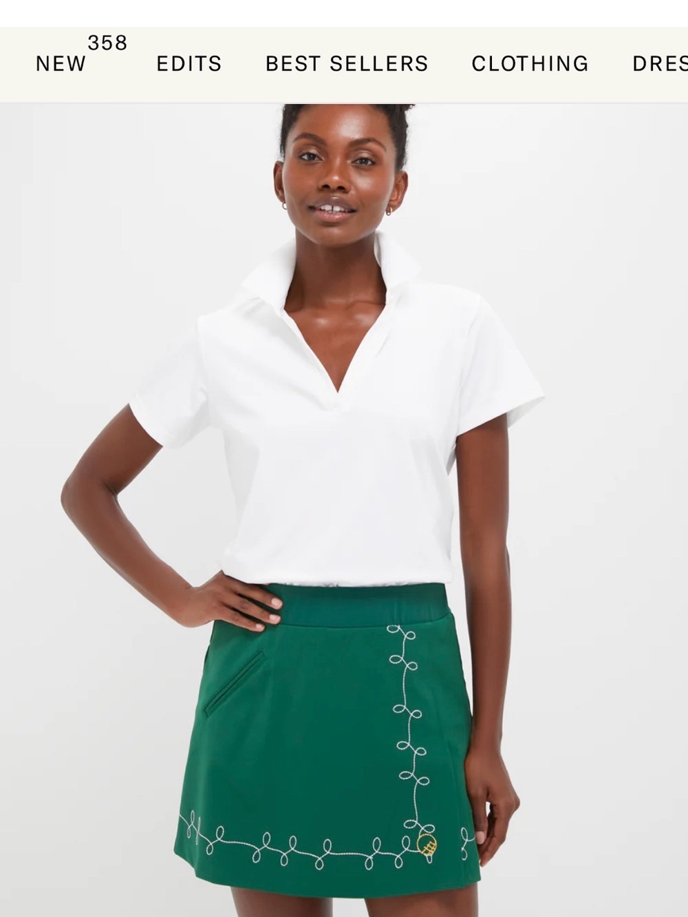Tuckernuck White Collared Short-Sleeve Top